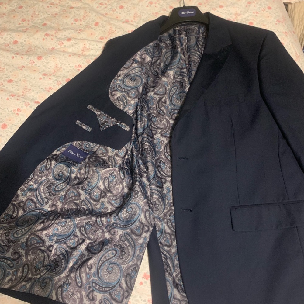 Jacket with gold naval design buttons